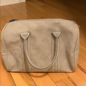 Express gray bowling style handbag